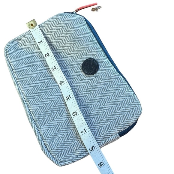 Air France Fabric Herringbone Grey Travel Zippered Cosmetic Bag - Picture 6 of 7